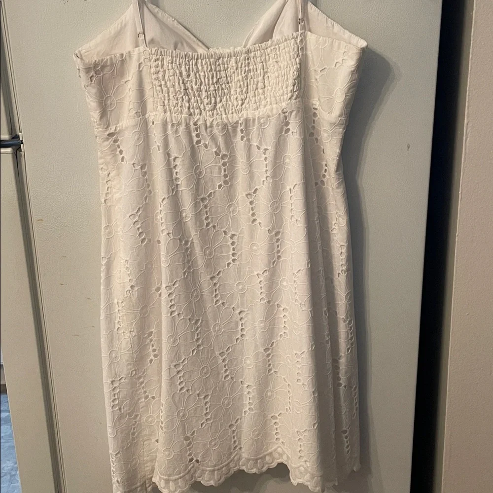 Lilly Pulitzer Size 14 White 100%Cotton Cottage Floral Short Resort Preppy Dress - Picture 8 of 10